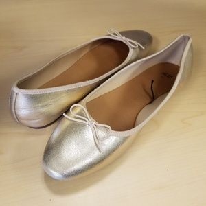 H&M Gold Ballet Flats